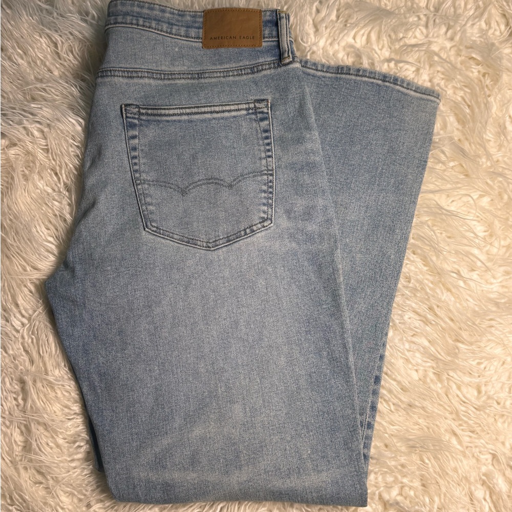 American Eagle Outfitters Men's Light Blue Straight Jeans
